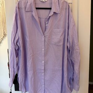 Old Navy Light Purple Boyfriend Shirt